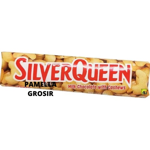 

SILVERQUEEN 28GR / SILVERQUEEN CASHEW / SILVERQUEEN ALMOND /MILK CHOCOLATE WITH CASHEWS /COKLAT SUSU KACANG MENTE SNACK makanan ringan jajanan cemilan camilan pedas asin gurih manis murah