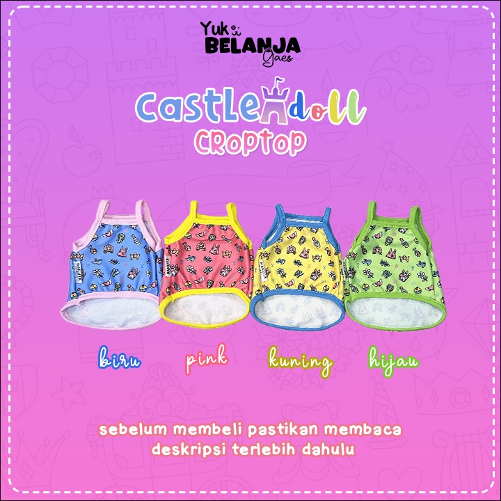 Baju Kucing Bahan Poliester Croptop Castle Doll Series Terlucu Baju Kucing anjing kelinci Lucu murah Size S-XL / Yuk Belanja Gaes!