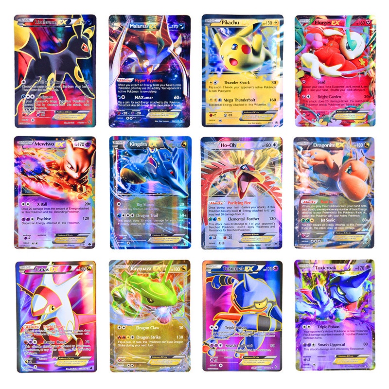 Kartu Anime Pokemon GX 100Pcs/box Bahasa Inggris V V Vmax EX Tag Team Battle Mainan Koleksi Game Kartu Bersinar Untuk Anak-Anak