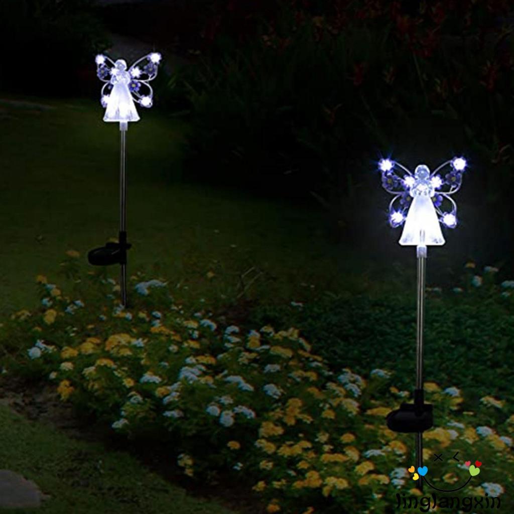 Llx-lampu Energi Surya Angel Shaped Yard Light Outdoor Waterproof Taman Hias