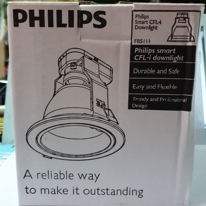 Lampu Downlight Philips Fbs 111 - 4 Inch Putih