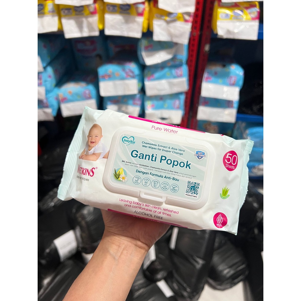 BELI 1 GRATIS 1 Wetkins Ganti Popok Bayi Tisu Basah Ganti Popok Bayi