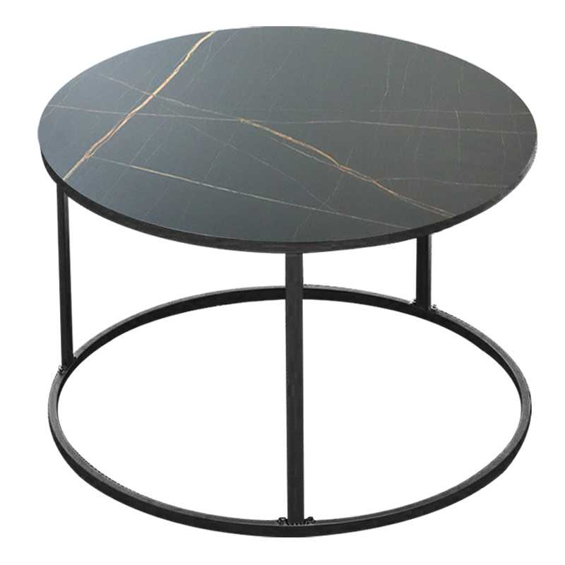 Meja Sofa Side Table Marbel European Style Round Meja Santai Minimalis Elegan Tempat Makanan Desain Bundar