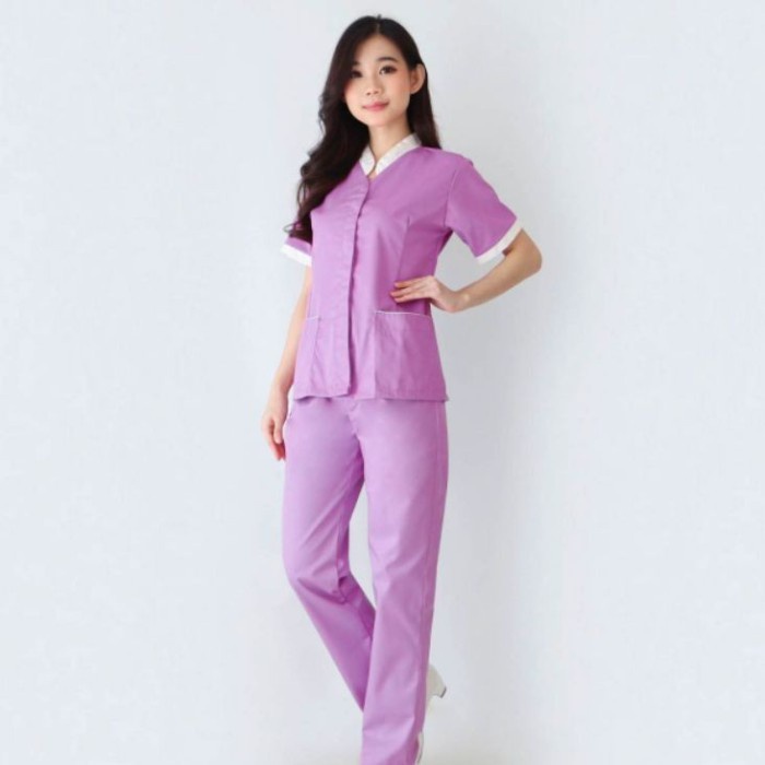 Baju Suster Baju Suster Calia Lavender / Seragam Baby Sitter / Seragam Nanny - S(D1Z3) baju seragam 