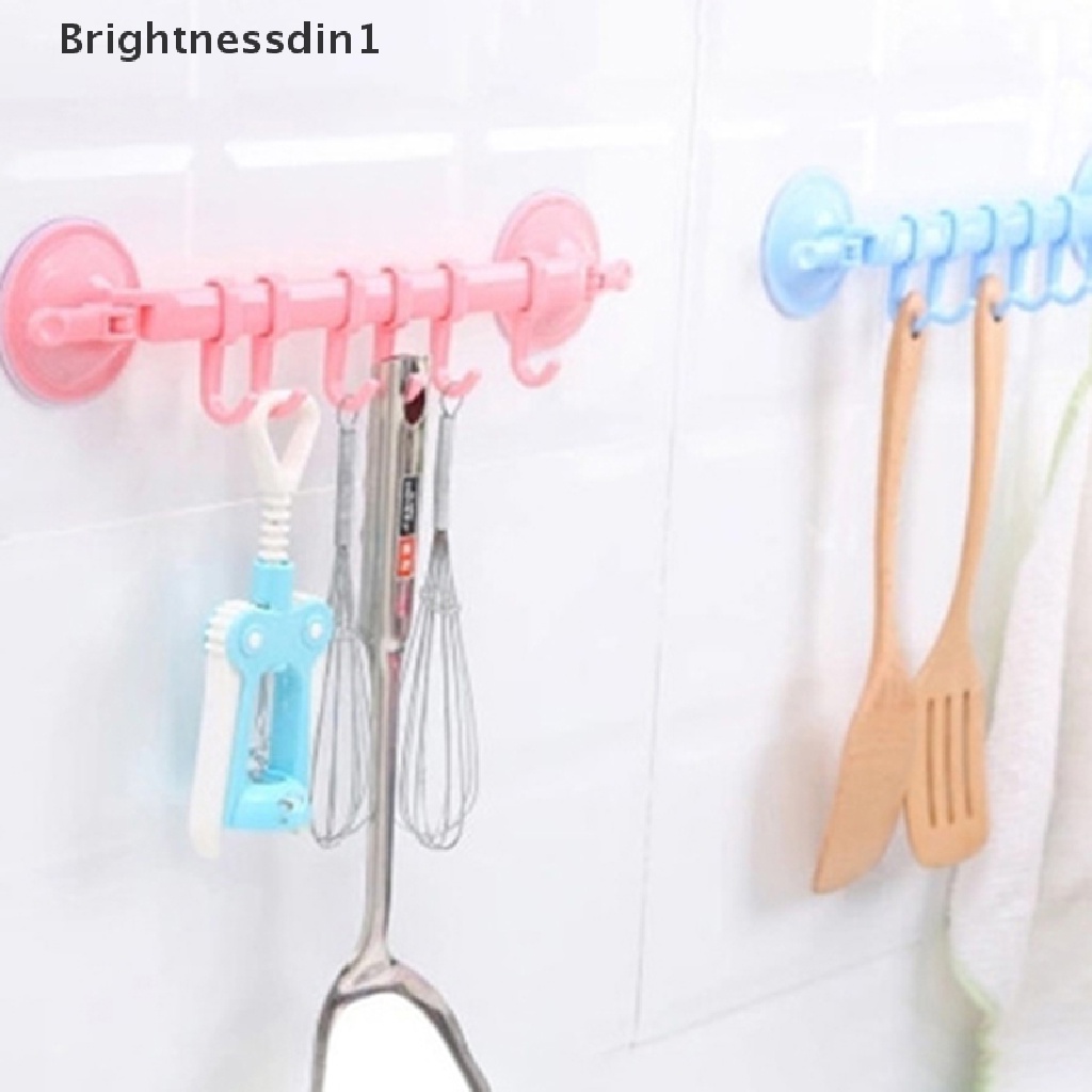 [Brightnessdin1] Adjustable 6kait Double Suction Cup Handuk Gantungan Rak Gantung Holders Lock Type Sucker Bathroom Hook Organizer Butik