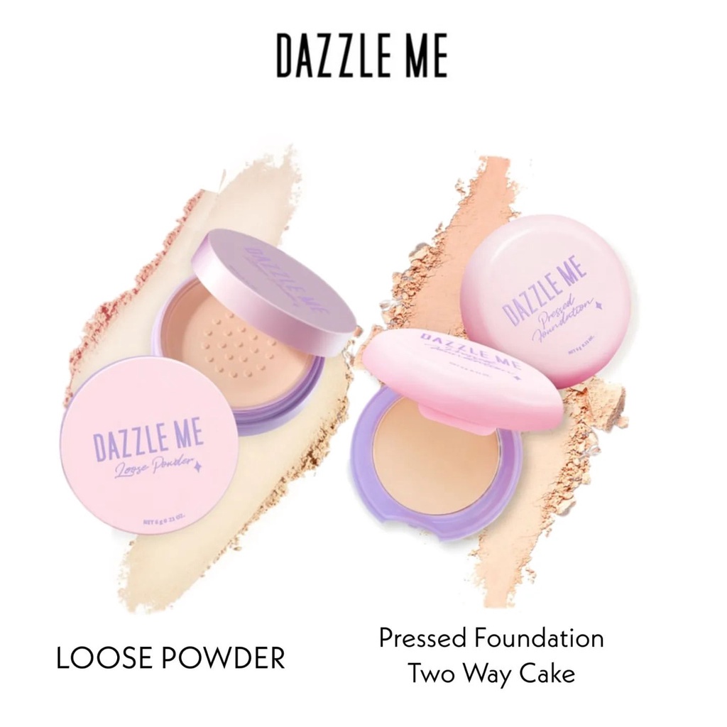 ⭐BAGUS⭐ DAZZLE ME Muse Pressed Foundation | Loose Powder | Long Lasting Filter Like Blurring Matte Compact Powder Oil-control Bedak Padat