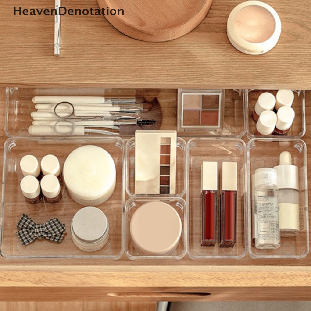 [HeavenDenotation] Kotak Organizer Laci Transparan Untuk Kosmetik Perhiasan Plastic Storage Drawer HDV