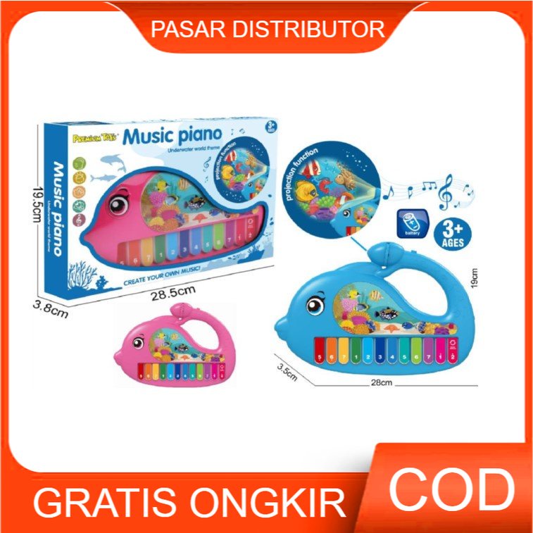 Mainan Anak MUSIC PIANO PROJECTION Mainan Edukasi Piano Belajar Musik Mainan Piano