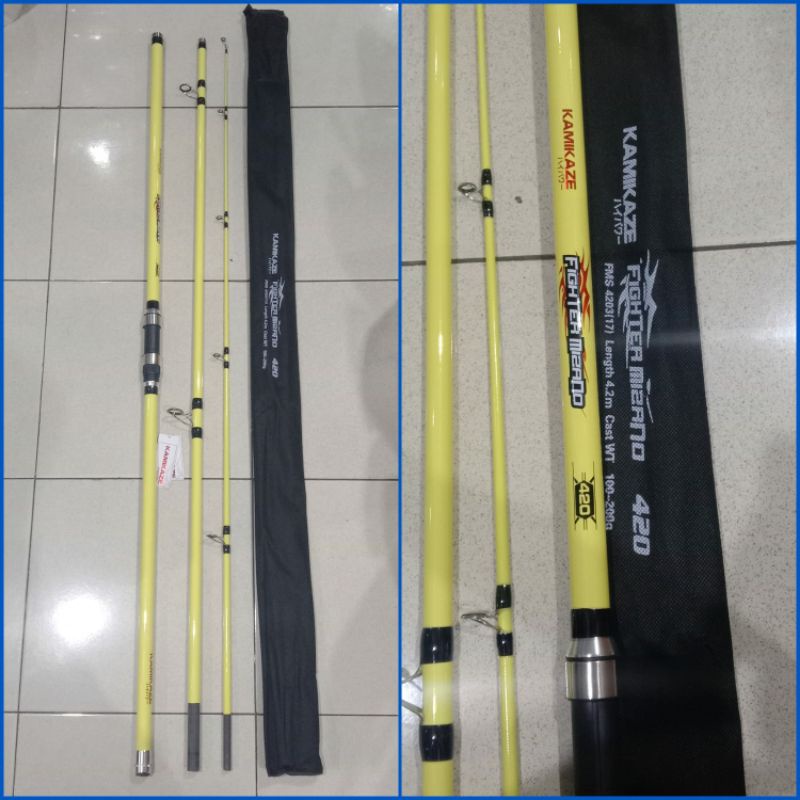 Joran Surf Kamikaze Fighter Mizano 390/420 Carbon Sambung 3