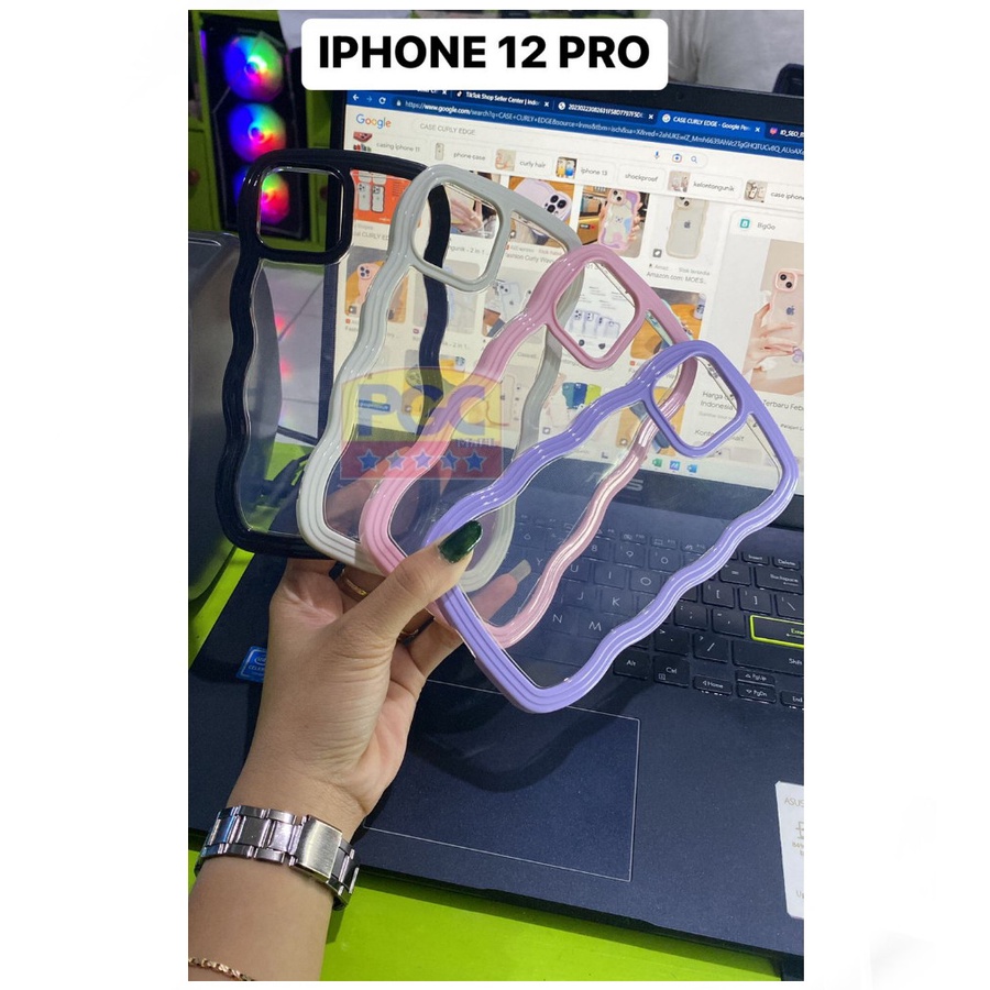 SILIKON HP CURLY EDGE ( IPHONE  12 PRO ) CASE TERBARU 2023 - PGC MALL