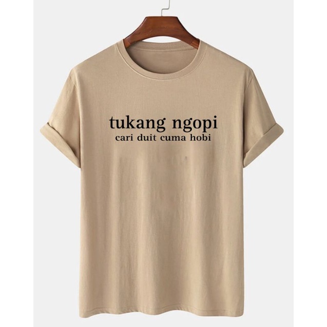 Baju Pria Kaos Oblong Unisex Pakaian Atasan Dewasa Pria wanita Lengan Pendek Ngopi Tshirt Cod