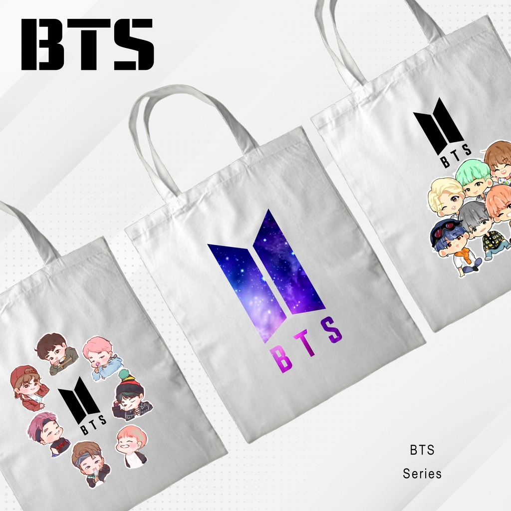Totebag Tas Tote BTS Kpop Korea Tote bag premium Totebag zipper totebag velcro Termurah