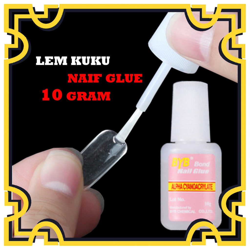 HS LEM KUKU PALSU CAIR NAIL GLUE 10 GRAM FAKE NAIL ART LEM KUKU