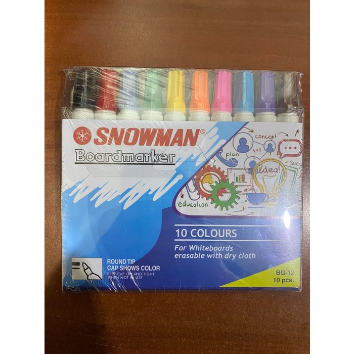 

BISA COD Spidol Whiteboard Snowman Set 10 [Termasuk Cover]