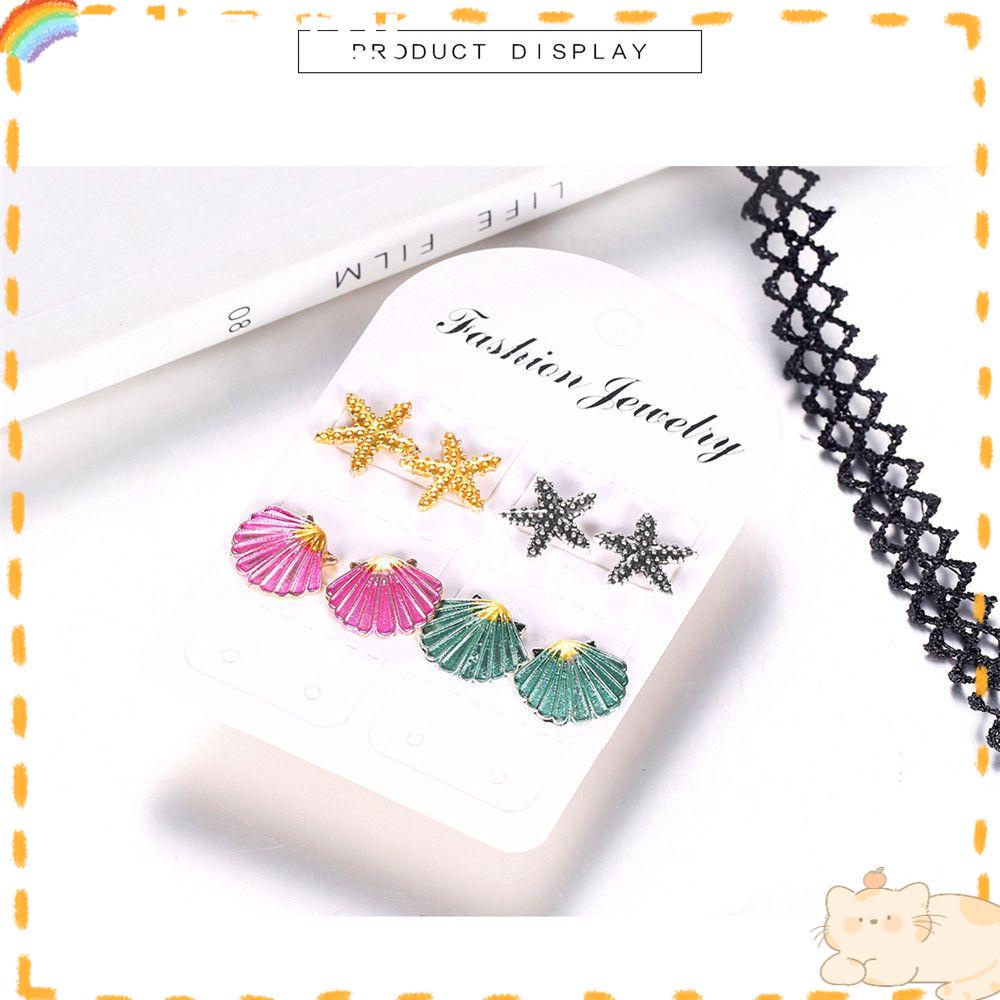 Solighter Stud Earrings Aksesoris Baru Perhiasan Bintang Laut