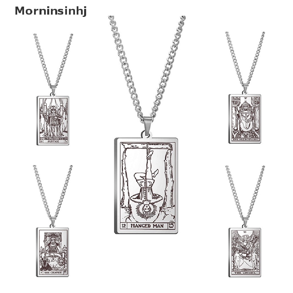 Mornin Kartu Tarot Klasik Liontin Kalung Tarot Cigano Ramalan Kalung Perhiasan id