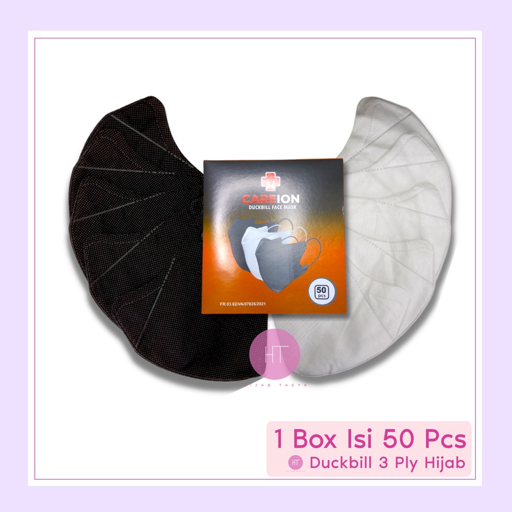 Masker Duckbil / Duckbill Garis Alkindo 1 Box Isi 50 Pcs