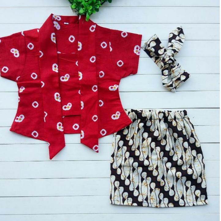 ✮ Kebaya Jumputan Katun Batik | Setelan Kebaya anak bahan Jumputan Katun Batik | JUMPUTAN KATUN ☜