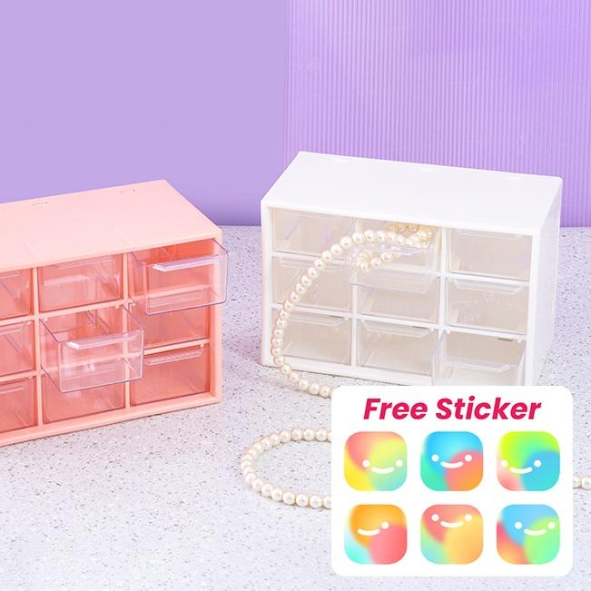✭ [CLEARANCE] HAYYLIFE  Kotak Penyimpanan - Tahan Debu Laci Kotak Penyimpanan Desktop Stationery Per