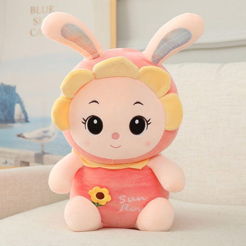 Mainan anak karakter lucu Boneka Rabbit Kelinci Bunga Matahari Ukuran 30cm Bahan Plush Boneka Rabbit Sun Flower Size 30cm