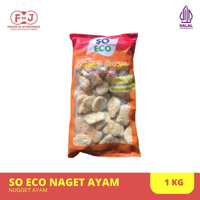 SO ECO NUGGET AYAM - 1 KG naget nice ekonomis Frozen food halal