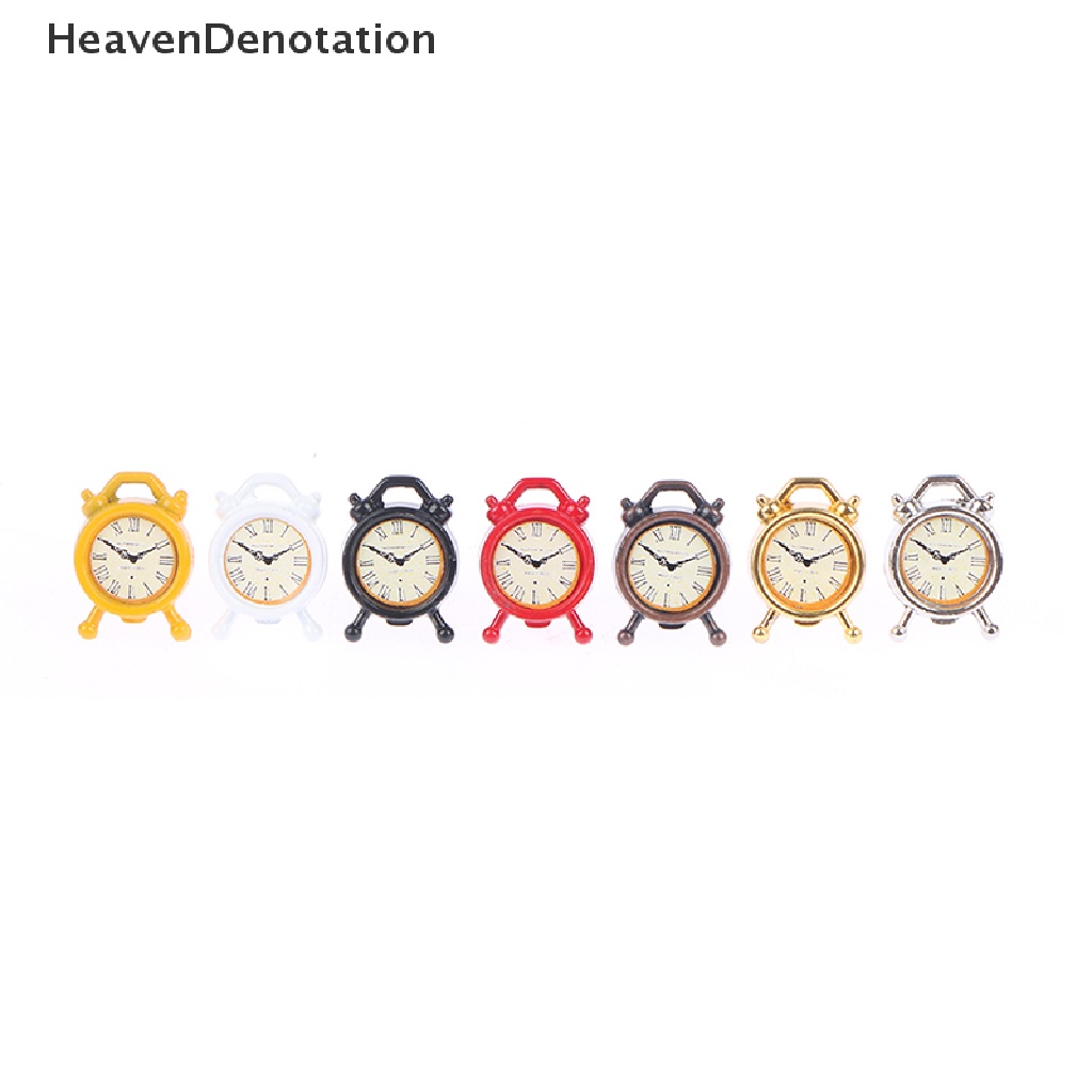 [HeavenDenotation] 1Pc 1: 12 Dollhouse Miniature Alarm Clock Model Doll Home Room Decoration Toy HDV