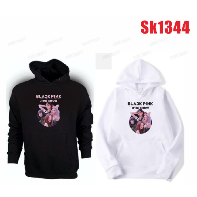 (SK1344) HOODIE SWEATER BLACK PINK LISA JISOO JENNIE ROSE THE SHOW
