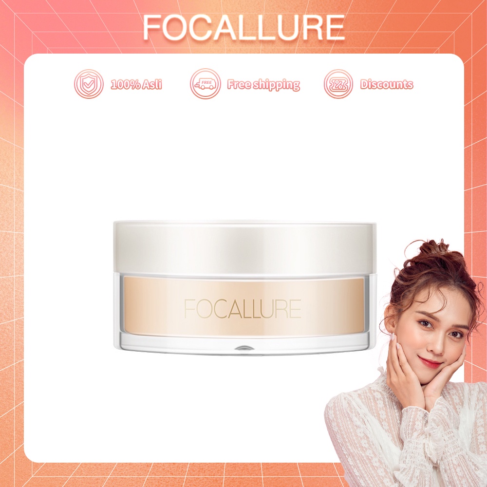 Focallure FA201 #PerfectBase Oil-Control Loose Powder Bedak Padat Glowing Tahan Air Dan Tahan Lama Setting Powder-Base m