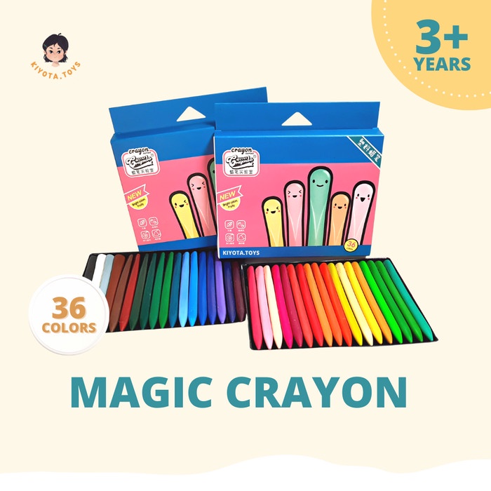 

Terlaris Magic Crayon Lab 36 Pcs - Kerayon Anak Ajaib, Anti Kotor, Warna Cerah