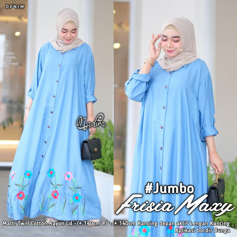 FRISIA JUMBO MAXI DRESS KANCING AKTIF ORI NADIRA BY JUMBO SOLO