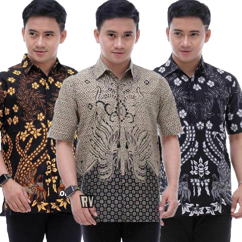 SALE Hem Batik Pria Lengan Pendek - Baju Batik Pria - Hem Batik Pria Jumbo M L XL XXL 3XL 4XL 5XL