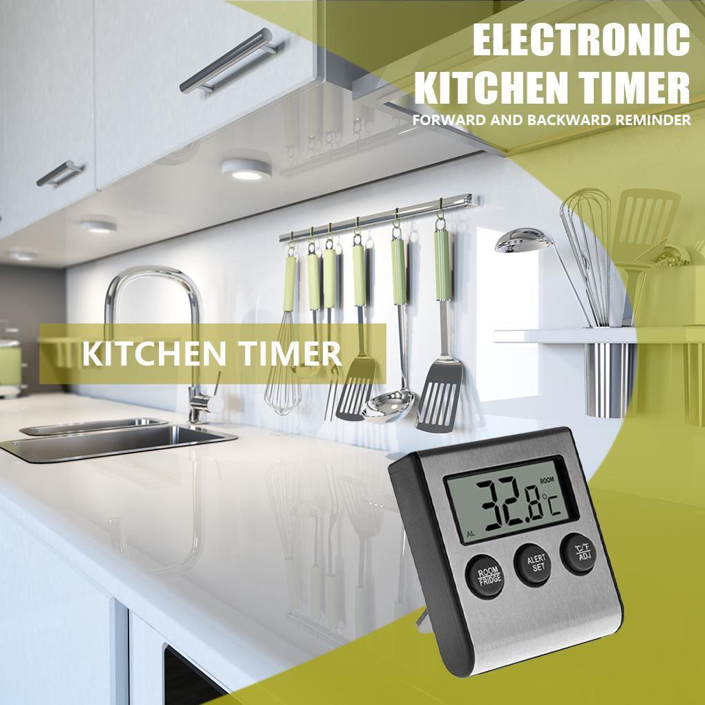 Digital Kitchen Timer Portable Detik Timer Masak Jam Chronometer Alat Hitung Mundur Olahraga Masak Belajar Aksesoris