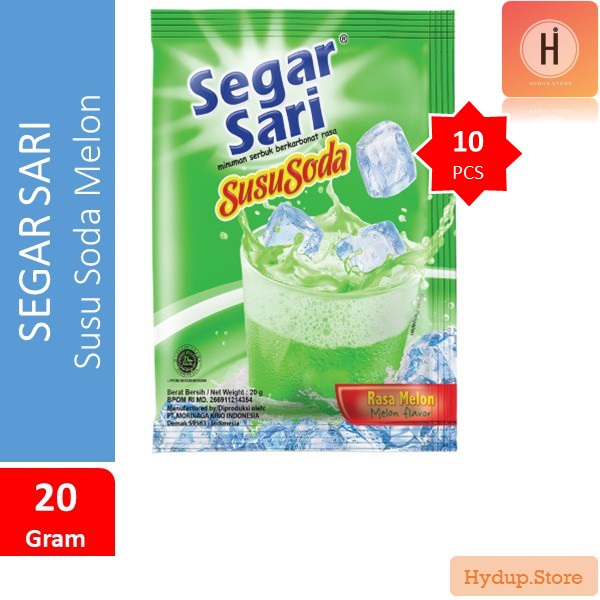 

Segar Sari Serbuk Susu Soda Melon Renceng isi 10 Kemasan 20 Gram