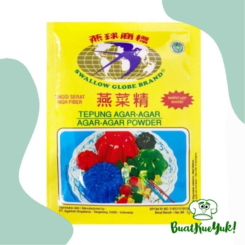 

Swallow Globe Brand - Tepung Agar-Agar / Agar Agar Powder 7 Gram