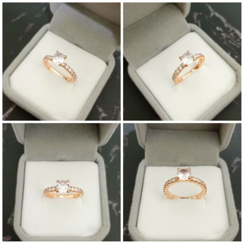 COD BOS KU!! cincin xuping mata satu zircon anti karat