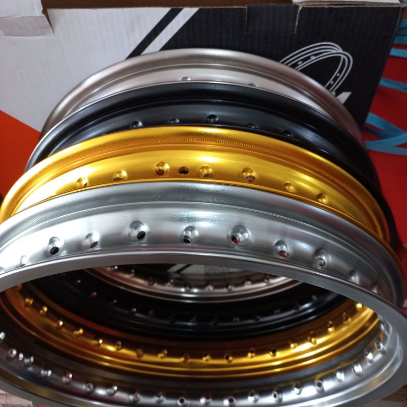 VELG TK RACING 185-17 BLACK/SILVER/GOLD/TITANIUM