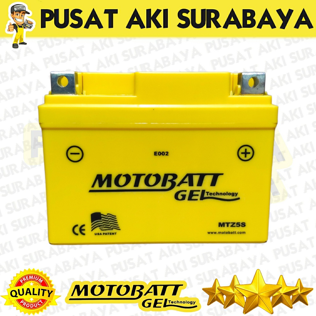 ⭐⭐⭐⭐⭐ ASLI ORIGINAL GEL MOTOBATT MTZ5S AKI KERING ACCU MOTOR YAMAHA HONDA SUZUKI KAWASAKI NINJA R 150 12VOLT 4.2Ah X RIDE BEAT STREET XEON SOUL GT MIO J MIO M3