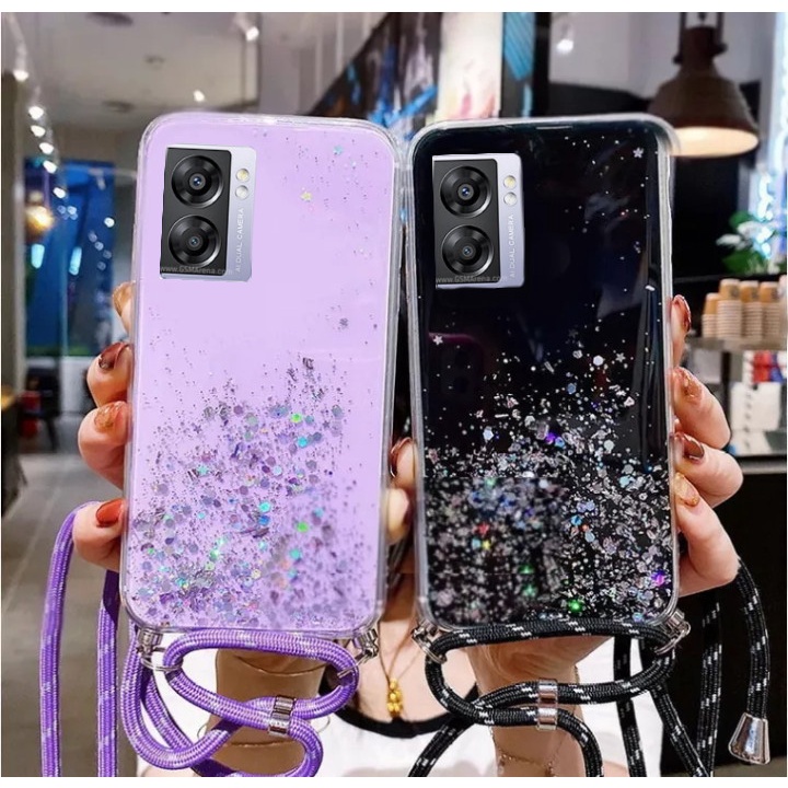 CASE GLITER +TALI ( OPPO A57 4G / A57 5G / A57S / A57E ) CASING TERLARIS 2023 - ISTIQOMAH ACC