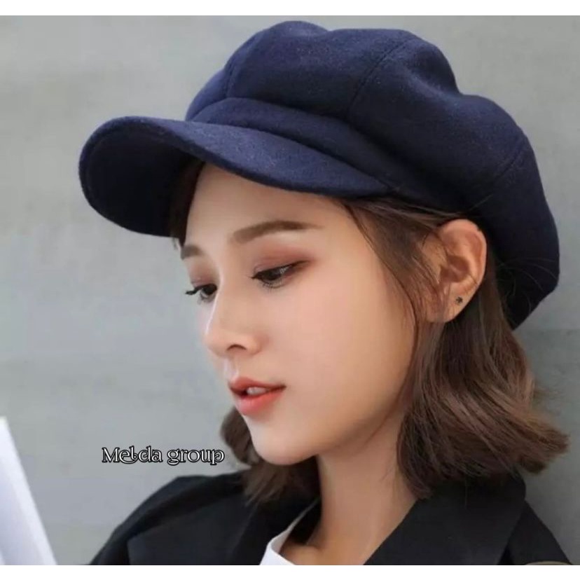 Trendy Topi Cap Apolo Polos Newsboy Dewasa Unisex Import Premium Topi Apolo Topi Kekinian Terbaru Simpel