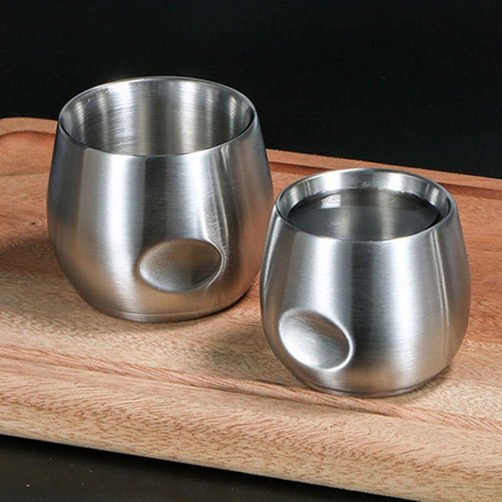 Lanfy Cangkir Kopi 7oz 200ml Anti Melepuh Travel Stainless Steel Insulated Drinkware