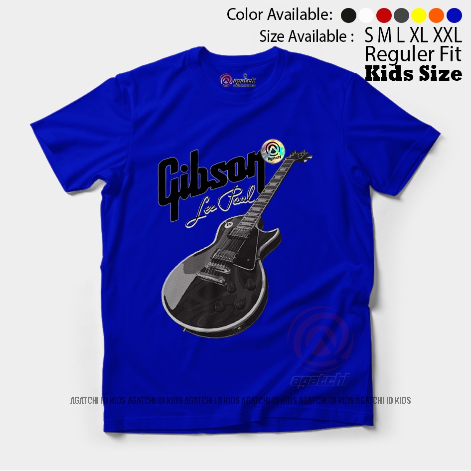 Baju Kaos Atasan Anak Laki - Laki Agatchi Motif Guitar