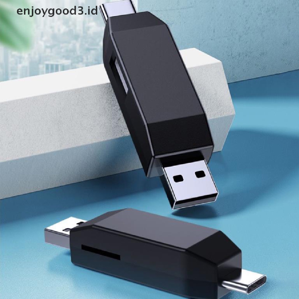 【 Rready Stock 】 Mini USB2.0 Type-C Card Reader Card Reader with USB interface For Phone Computer Smart Memory Cardreader （ ID ）