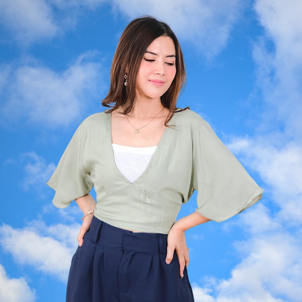 PREMIUM RAYON DIAMOND - Pevita RAYON DIAMOND CROP Blouse