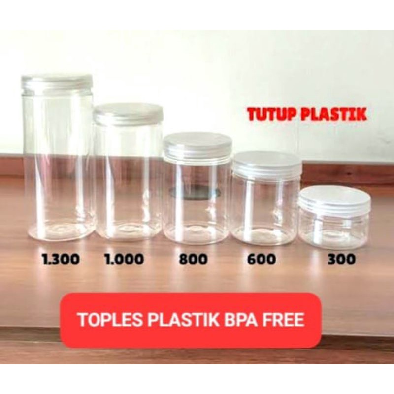 TOPLES PLASTIK BULAT BENING CLEAR | Toples Besar Lebaran Idul Fitri | lodong snack jajan cookies rot