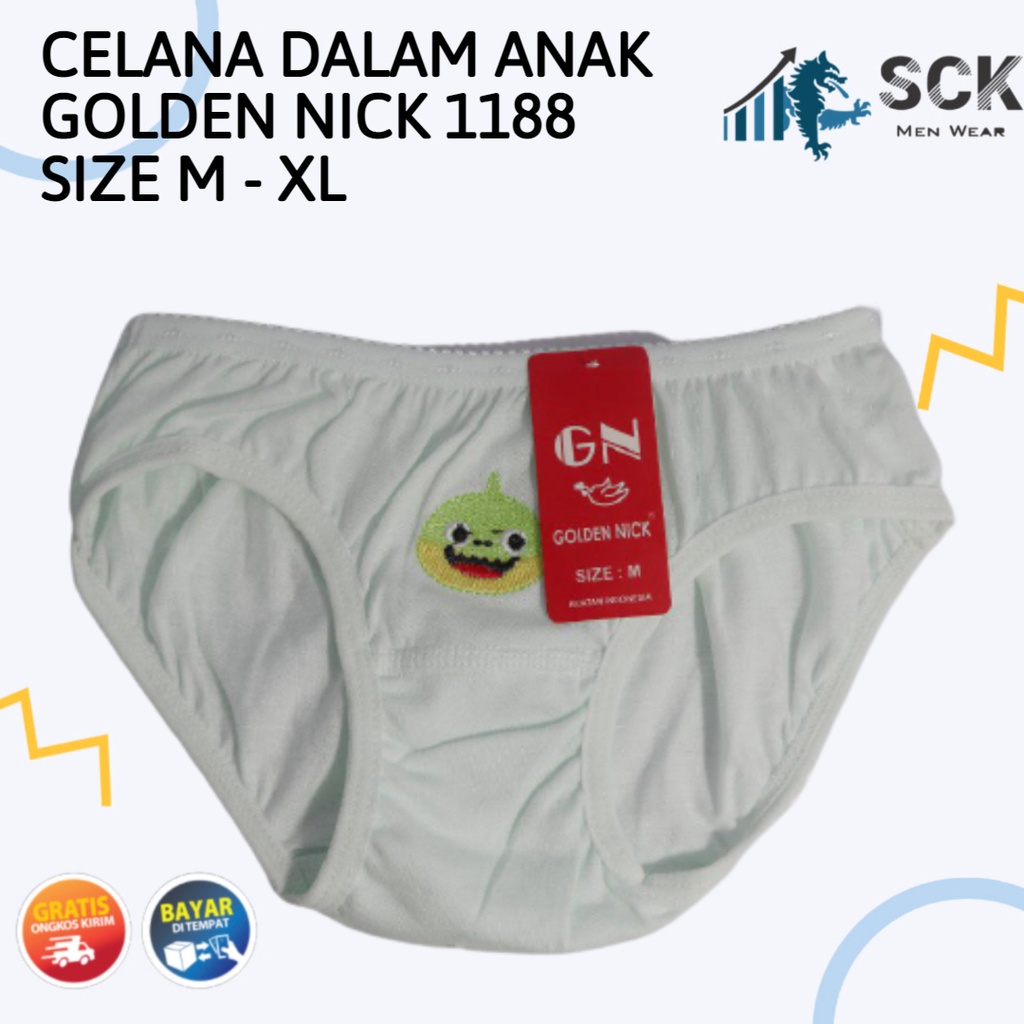 [ISI 3] CD GOLDEN NICK Kids 1188 / Celana Dalam Warna Muda Bahan Katun Halus / Pakaian Dalam Anak Cewek Polos - sckmenwear GROSIR