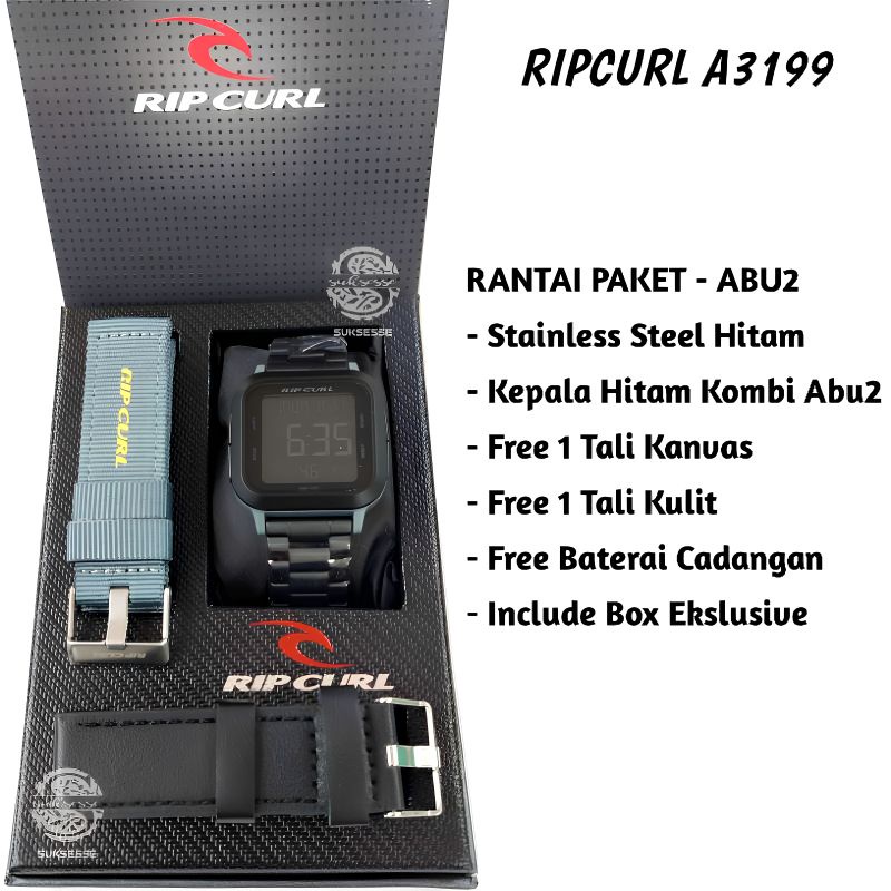 RIPCURL A3199 NEXT DIGITAL CORE SURF WATCH / JAM TANGAN PRIA WANITA TAHAN AIR / JAM TANGAN RIPCURL DIGITAL