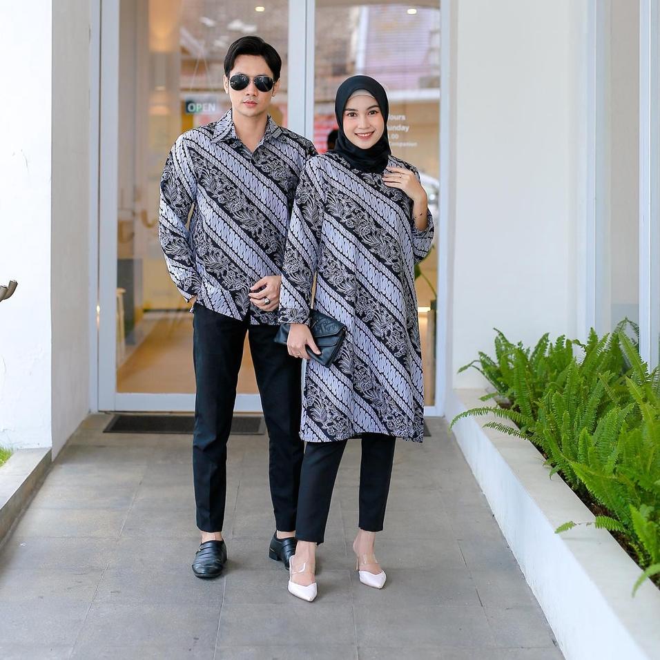 Recomended.. Benang Raja Batik Couple Pria Wanita Motif Seno Daun