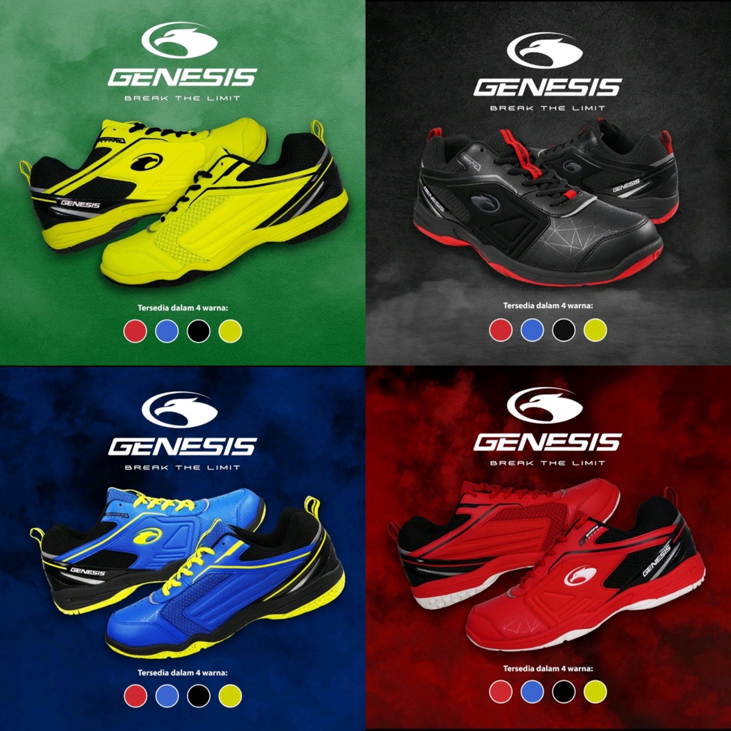 Sepatu GENESIS BELERICK Pabrikan HiQua Murah 100% Original Badminton Shoes