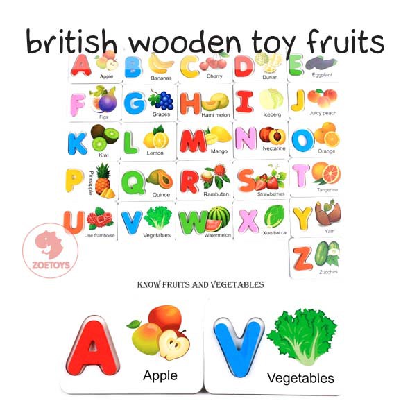 Zoetoys British Wooden Toy Fruits