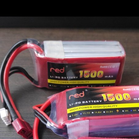 BATERAI LIPO 3S 1500MAH 11.1V 2S 25C DEANS PLUG